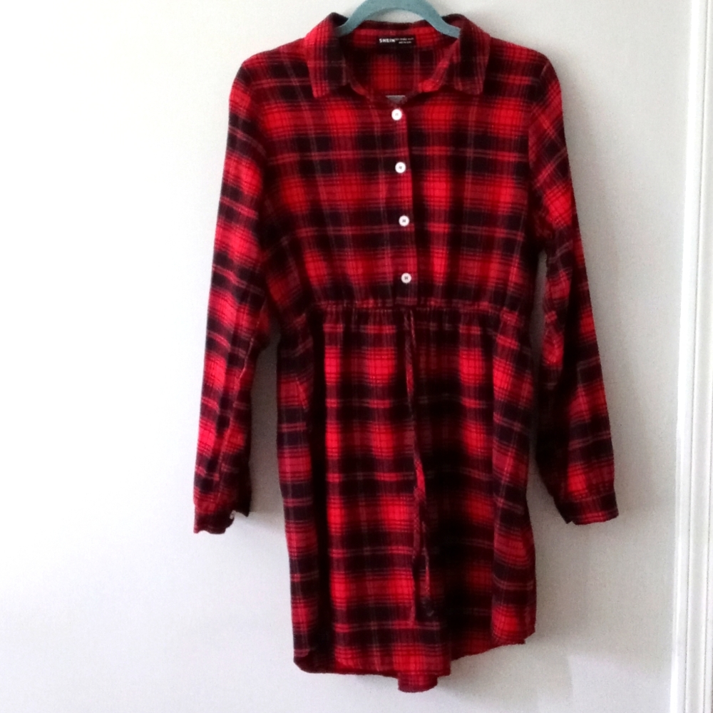 Flannel Shirt Dress